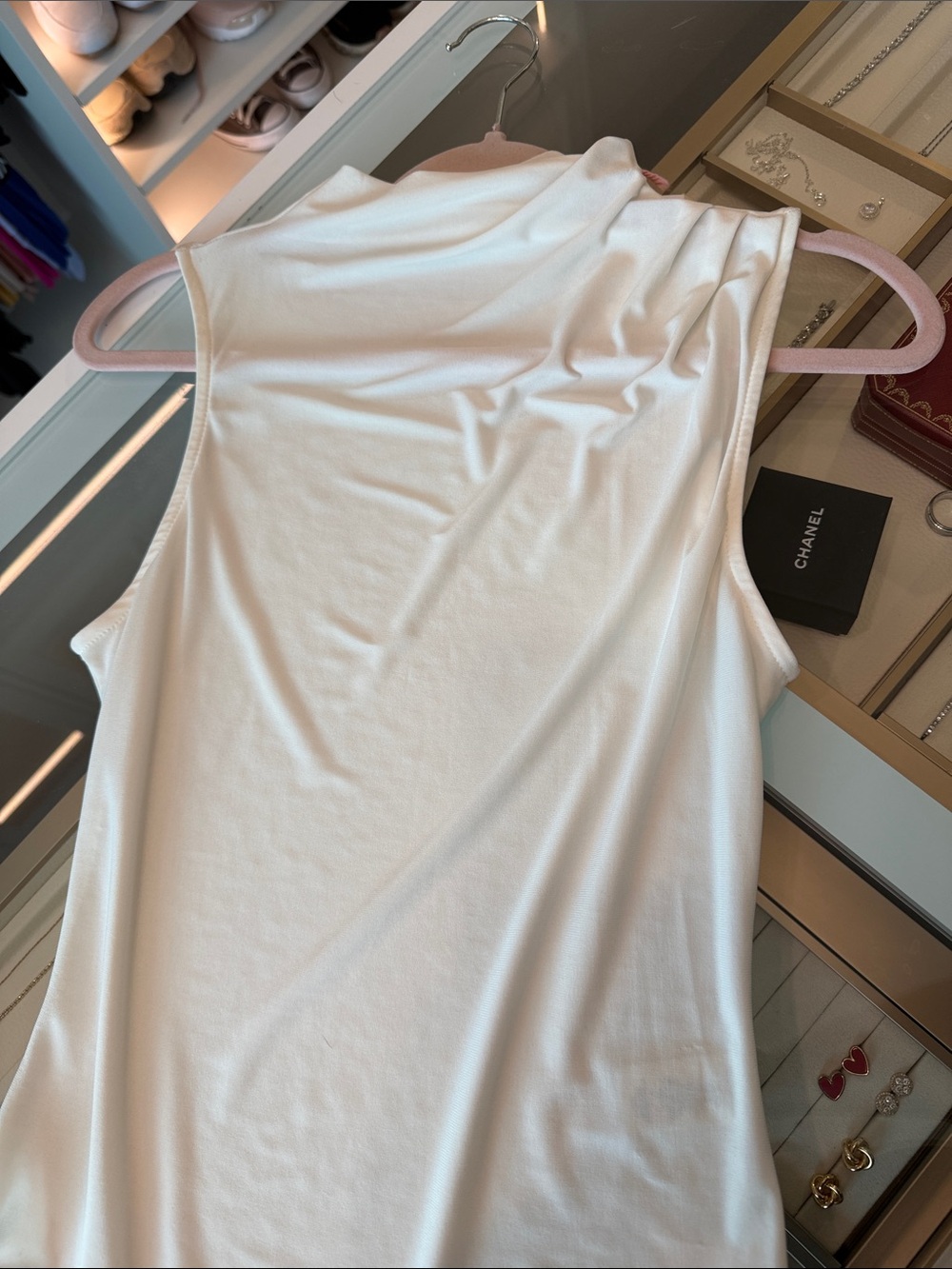 Women's Sleeveless White Tank Top